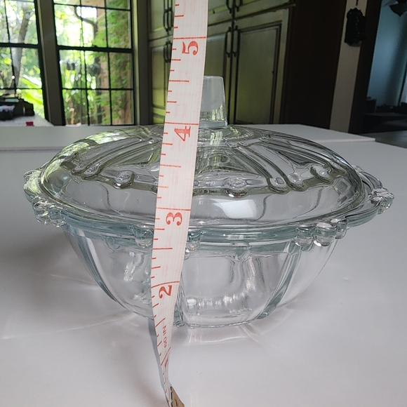Vintage Decorative Glass Candy Bowl With Lid Grannycore - Picture 8 of 10